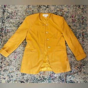 Jones New York Yellow Blazer Jacket Size 10